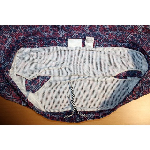 Mens Vintage Wave Zone Drawstring Mesh Lined Swim Shorts Trunks Large Floral - Picture 5 of 5